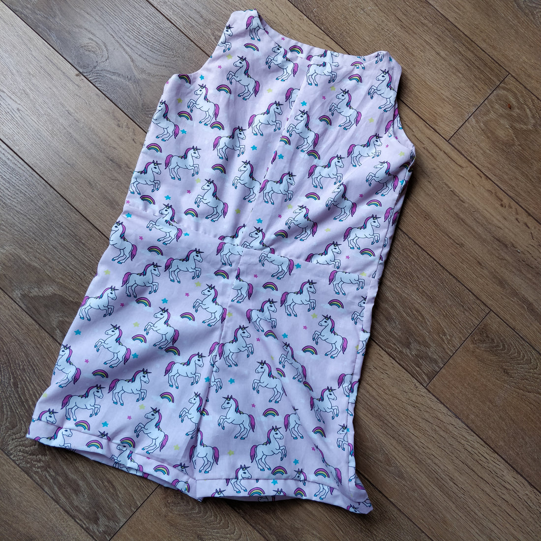 Unicorn woven cotton romper all in one