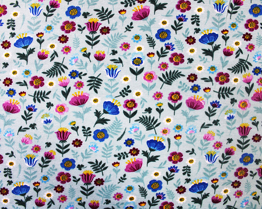 Spring Flowers Cotton Jersey - 200gsm