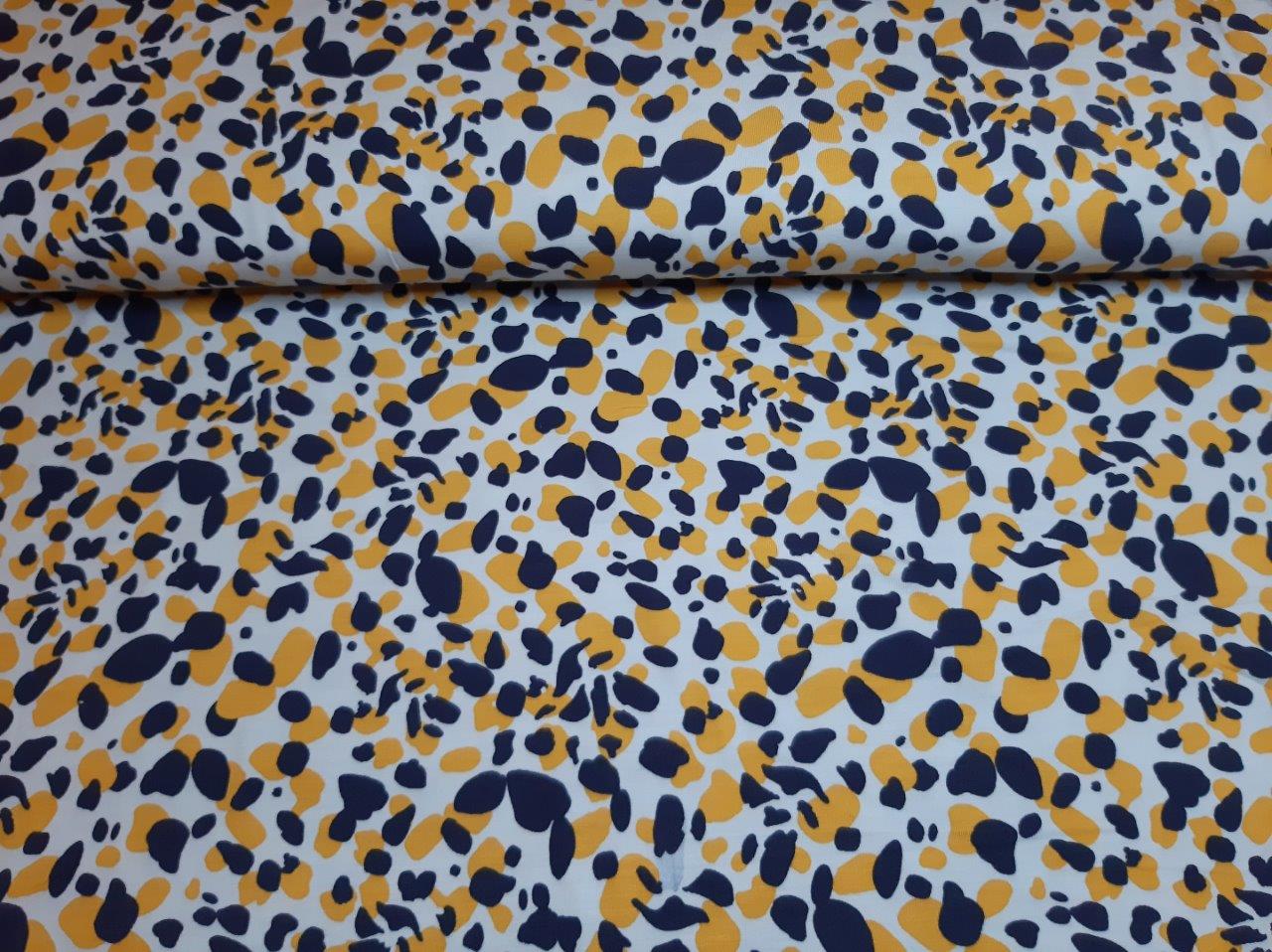 Sky Leopard Spots Modal Jersey - 215gsm