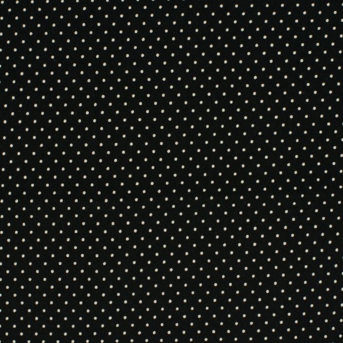 Black Dotty Cotton Jersey - 200gsm