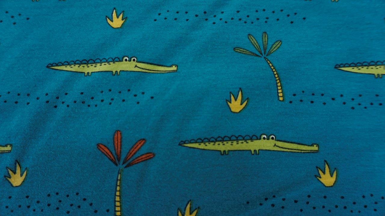 GOTS Crocodiles Cotton Jersey - 200gsm