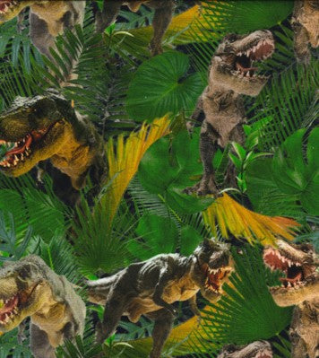 Dinosaur Jungle French Terry - 230gsm
