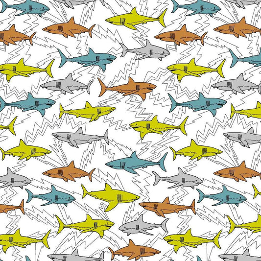 GOTS Sharks Cotton Jersey - 200gsm